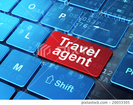Travel concept: Travel Agent on computer keyboard 20033305