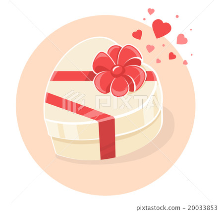 Vector illustration of gift box in heart Vector illustration of gift box in heart 20033853