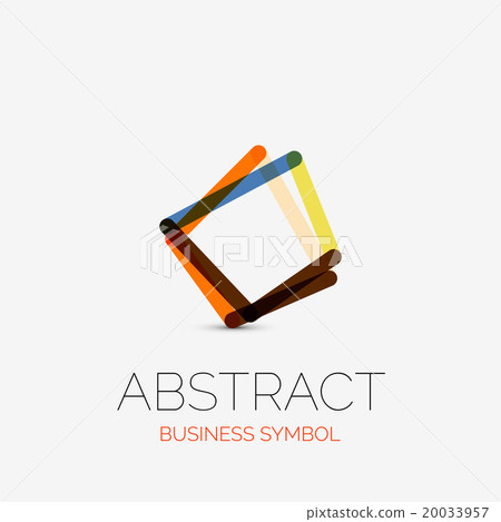 Minimalistic linear business icons, logos, made of 20033957