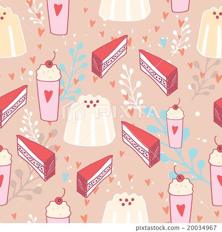 Hand drawn seamless background pattern 20034967