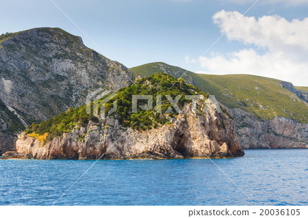 Beautiful blue caves on Zakynthos island, Greece 20036105
