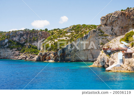 Beautiful blue caves on Zakynthos island, Greece 20036119