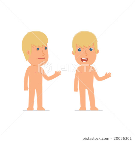 Happy and Intelligent Character Naked Man  20036301