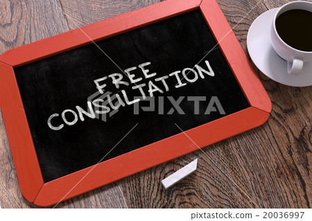 Handwritten Free Consultation on a Chalkboard. 20036997