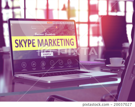 Skype Marketing Concept on Laptop Screen. Skype Marketing Concept on Laptop Screen. 20037027