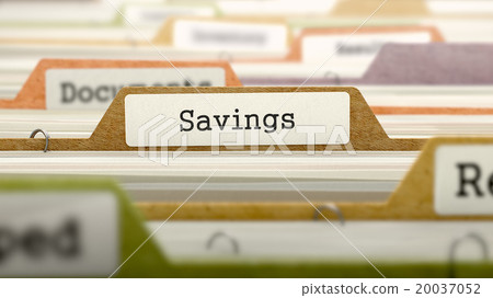File Folder Labeled as Savings. File Folder Labeled as Savings. 20037052