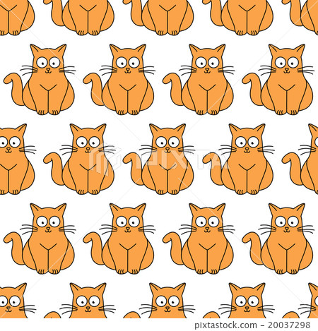 ginger cat seamless pattern ginger cat seamless pattern 20037298