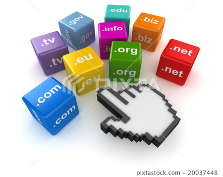 Color cubes with domain names 20037448