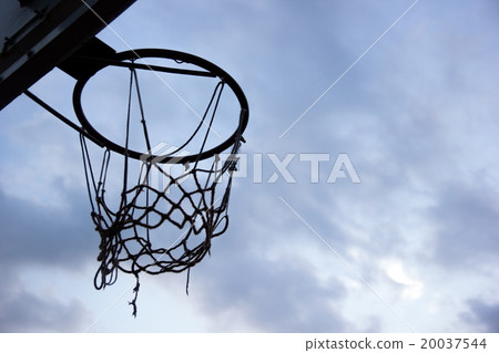 Basketball goal. Silhouette of a basketball ring 20037544
