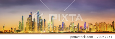 The beauty panorama of Dubai marina. UAE 20037734