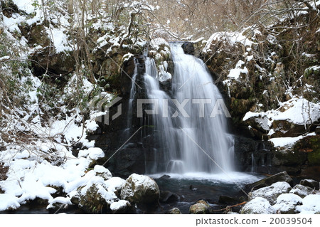Winter's river waterfall one waterfall 20039504