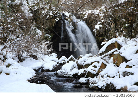 Winter's river waterfall one waterfall 20039506