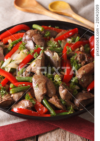 Braised Chicken liver with onion and pepper Braised Chicken liver with onion and pepper 20041009