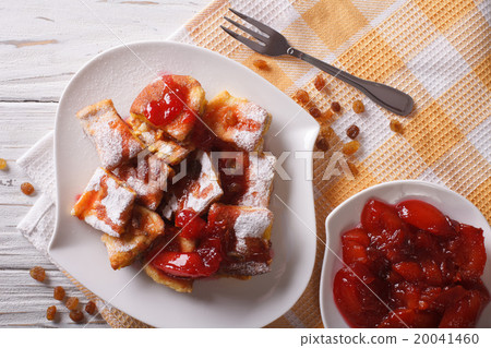 Kaiserschmarrn with plum sauce closeup 20041460