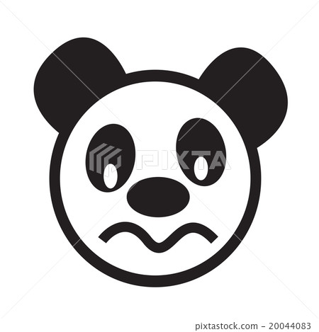 Cute panda emotion Icon Illustration sign design 20044083