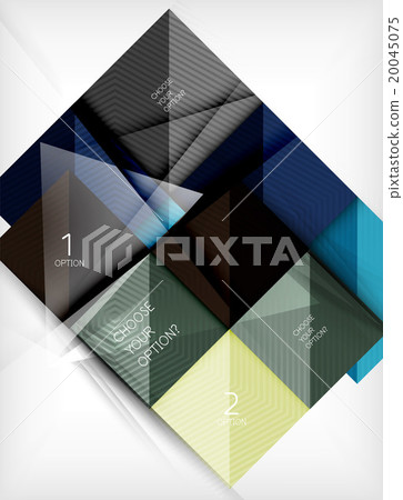 Paper square shapes banner 20045075