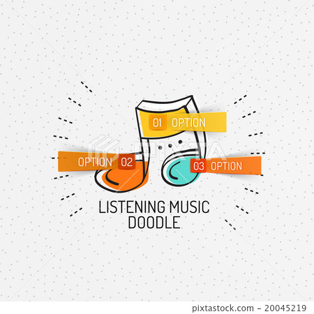 Vector multicolored hand-drawn doodles, icon Vector multicolored hand-drawn doodles, icon 20045219