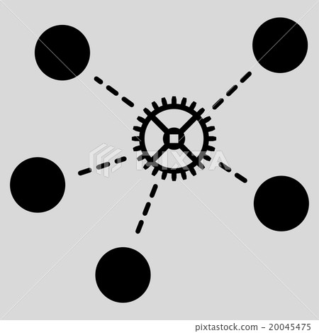 Gear Links Flat Icon Gear Links Flat Icon 20045475