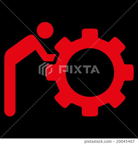 Working Person Flat Icon 20045487