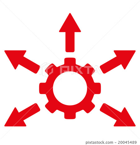 Gear Distribution Flat Icon 20045489