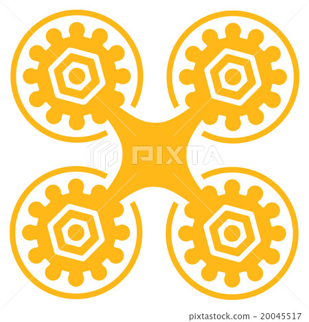 Air Drone Flat Icon Air Drone Flat Icon 20045517