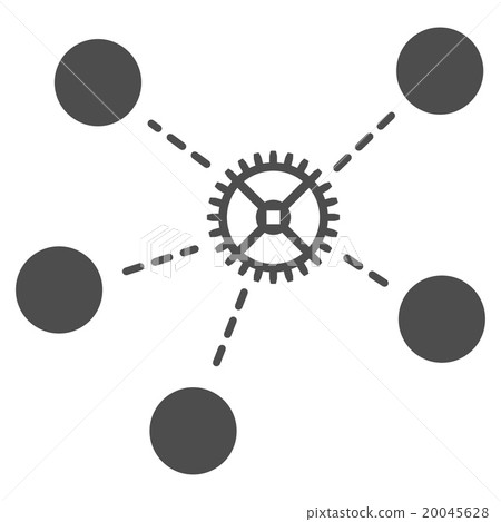 Gear Links Flat Icon Gear Links Flat Icon 20045628