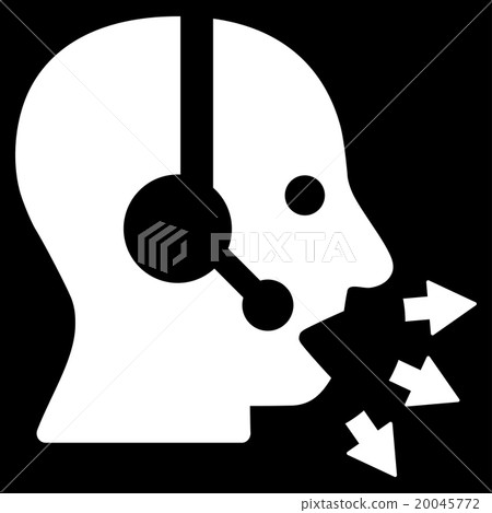Operator Message Flat Icon Operator Message Flat Icon 20045772
