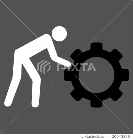 Working Person Flat Icon 20045859