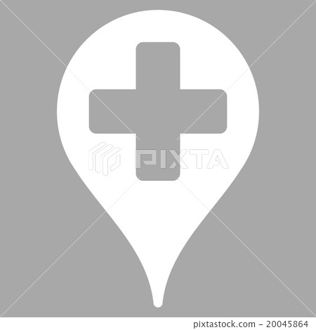 Medical Map Marker Icon - Stock Illustration [20045864] - PIXTA