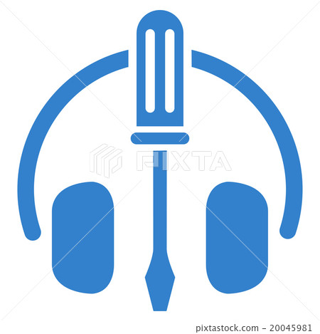 Headphones Tools Flat Icon Headphones Tools Flat Icon 20045981
