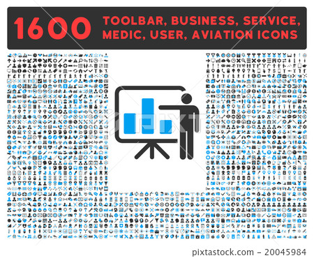 Presentation Icon With Large Pictogram Collection 20045984