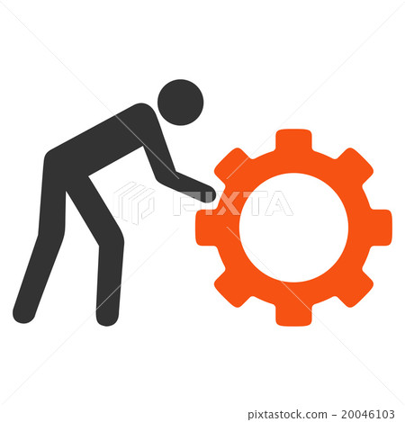 Working Person Flat Icon 20046103