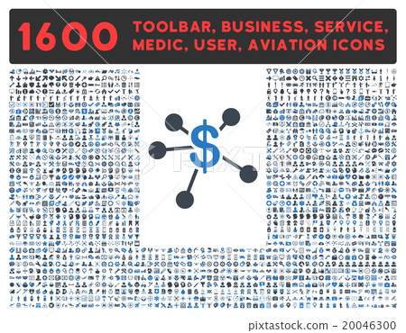 Money Emission Icon With Large Pictogram Collection 20046300