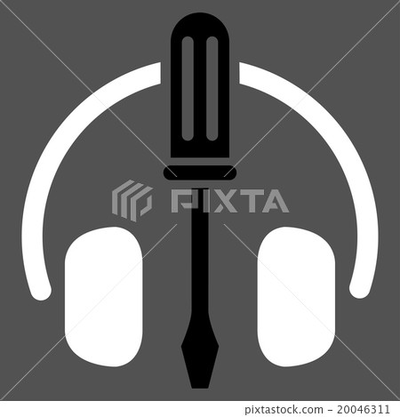Headphones Tools Flat Icon Headphones Tools Flat Icon 20046311