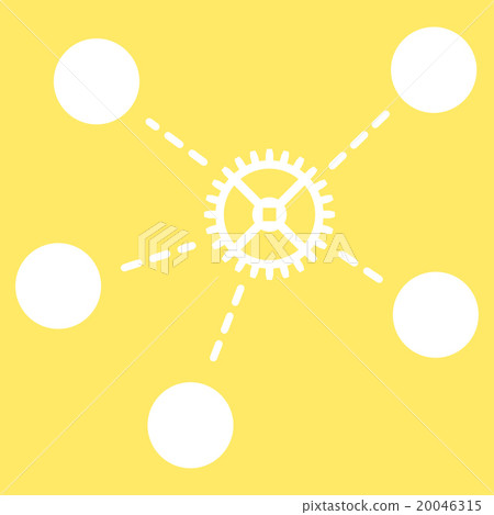 Gear Links Flat Icon Gear Links Flat Icon 20046315