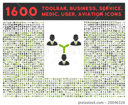 Teamwork Icon With Large Pictogram Collection Teamwork Icon With Large Pictogram Collection 20046320