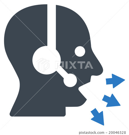 Operator Message Flat Icon Operator Message Flat Icon 20046328