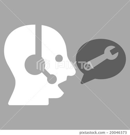Operator Service Message Flat Icon Operator Service Message Flat Icon 20046373