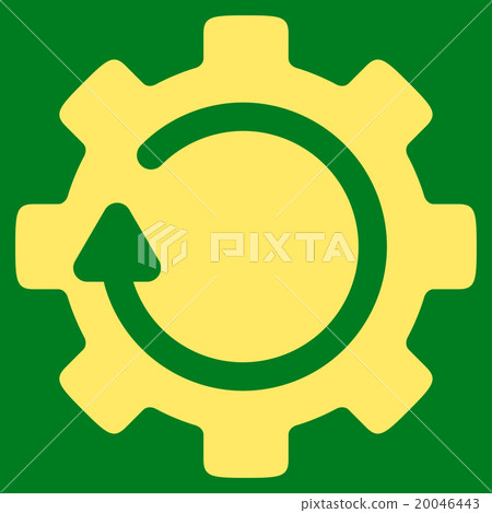 Gear Rotation Flat Icon Gear Rotation Flat Icon 20046443