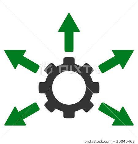 Gear Distribution Flat Icon Gear Distribution Flat Icon 20046462