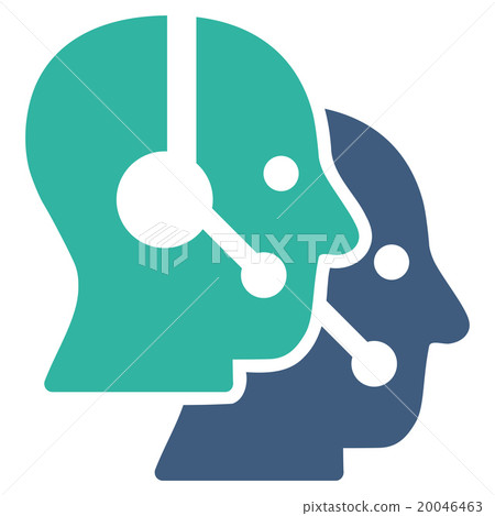 Call Center Operators Flat Icon Call Center Operators Flat Icon 20046463