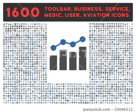 Analytics Icon With Large Pictogram Collection Analytics Icon With Large Pictogram Collection 20046512