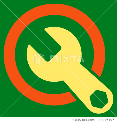 Rounded Wrench Flat Icon Rounded Wrench Flat Icon 20046597