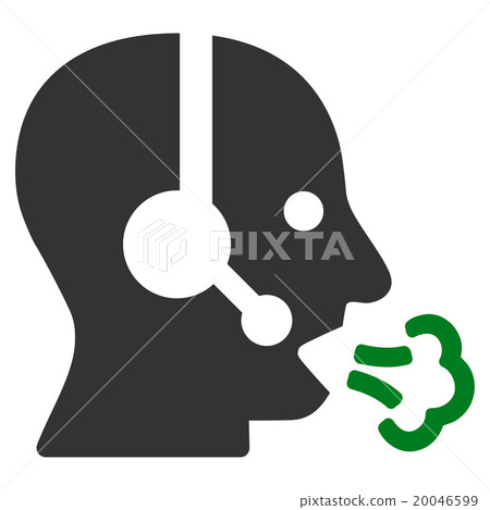 Operator Speech Flat Icon Operator Speech Flat Icon 20046599