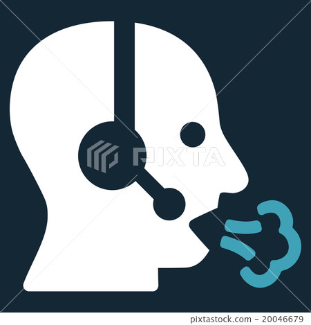 Operator Speech Flat Icon 20046679