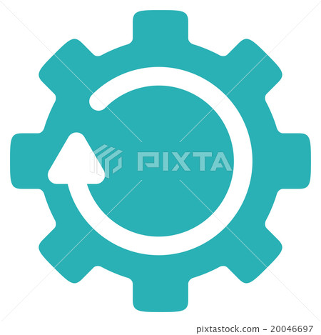 Gear Rotation Flat Icon Gear Rotation Flat Icon 20046697