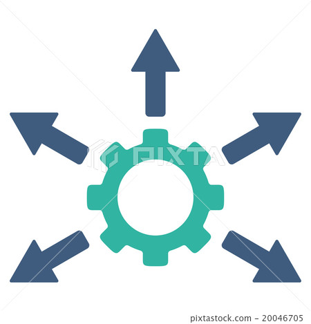 Gear Distribution Flat Icon Gear Distribution Flat Icon 20046705