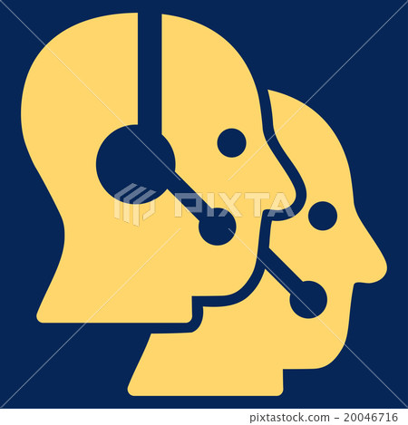 Call Center Operators Flat Icon 20046716