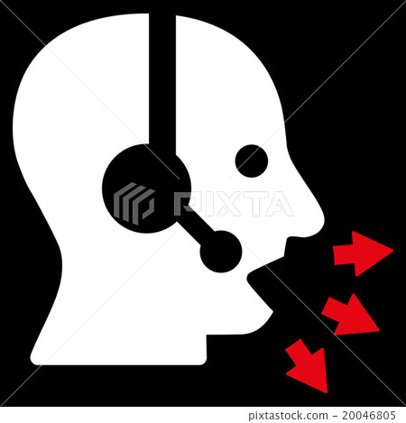 Operator Message Flat Icon Operator Message Flat Icon 20046805