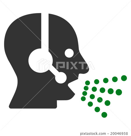 Operator Speech Flat Icon 20046938